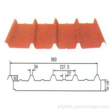Firproof rock wool composite roofing panels for villa / war